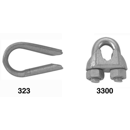 APEX TOOL GROUP 1/8" Rope Clip/Thimble B7675109